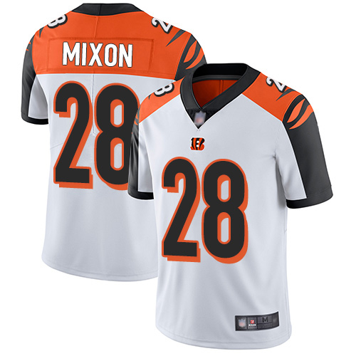 Cincinnati Bengals Limited White Men Joe Mixon Road Jersey NFL Footballl 28 Vapor Untouchable